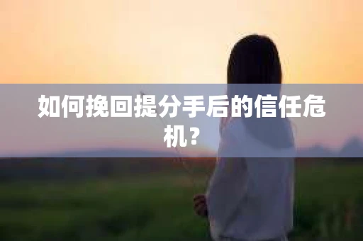 如何挽回提分手后的信任危机？