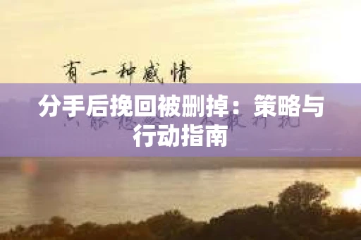 分手后挽回被删掉：策略与行动指南