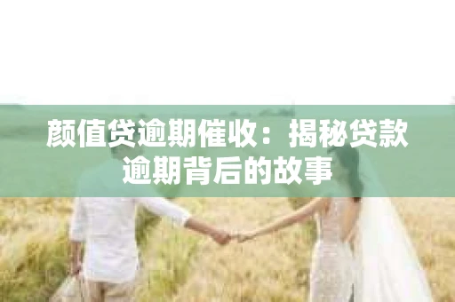 颜值贷逾期催收：揭秘贷款逾期背后的故事