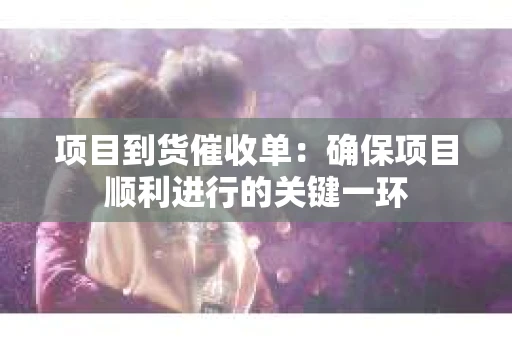 项目到货催收单：确保项目顺利进行的关键一环