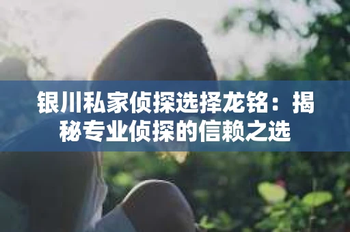 银川私家侦探选择龙铭：揭秘专业侦探的信赖之选