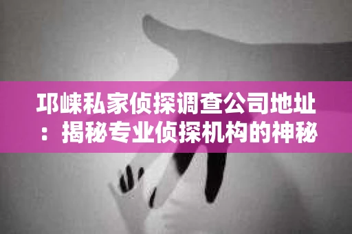 邛崃私家侦探调查公司地址：揭秘专业侦探机构的神秘面纱