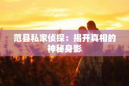 范县私家侦探：揭开真相的神秘身影