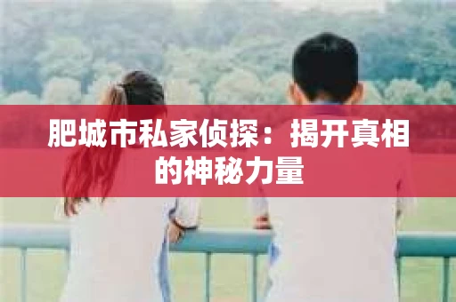 肥城市私家侦探：揭开真相的神秘力量