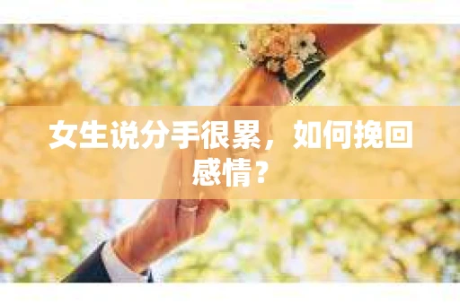 女生说分手很累,如何挽回感情? 女生说分手很累,如何挽回感情?