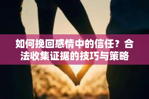 如何挽回感情中的信任？合法收集证据的技巧与策略