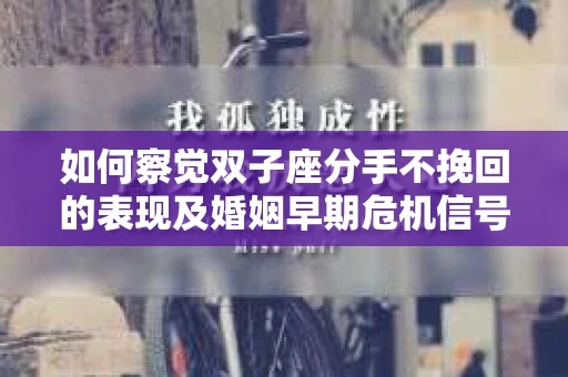 如何察觉双子座分手不挽回的表现及婚姻早期危机信号？