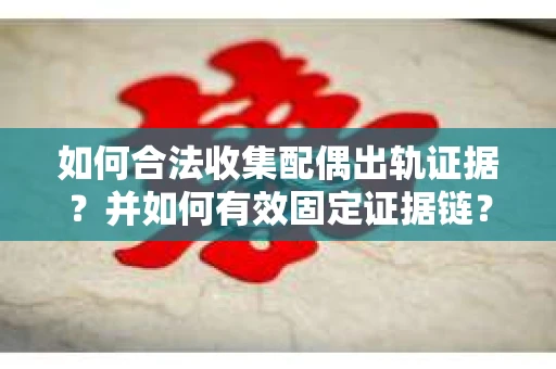 如何合法收集配偶出轨证据？并如何有效固定证据链？