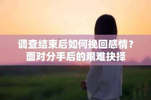 调查结束后如何挽回感情？面对分手后的艰难抉择