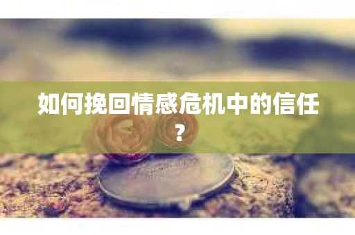如何挽回情感危机中的信任？