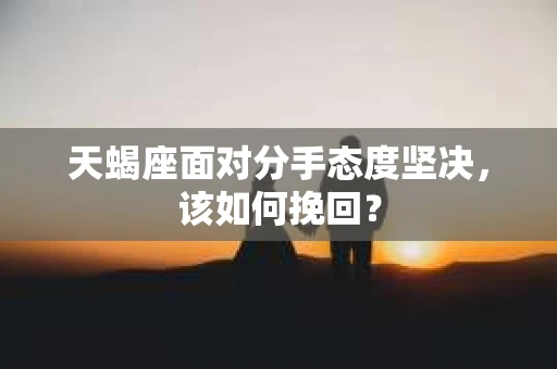 天蝎座面对分手态度坚决，该如何挽回？